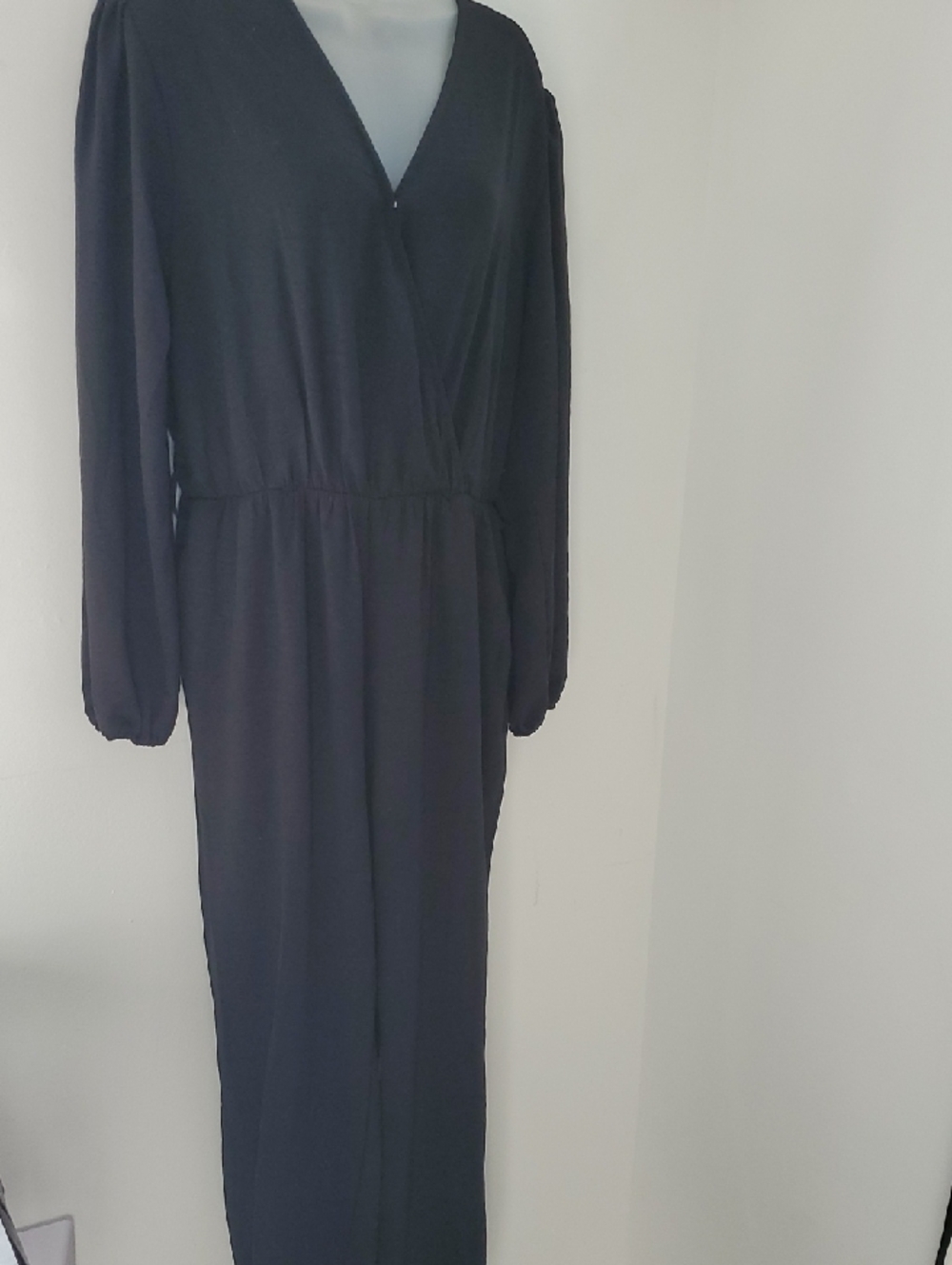 BTFBM Black V-Neck Long-Sleeve JUMPSUIT